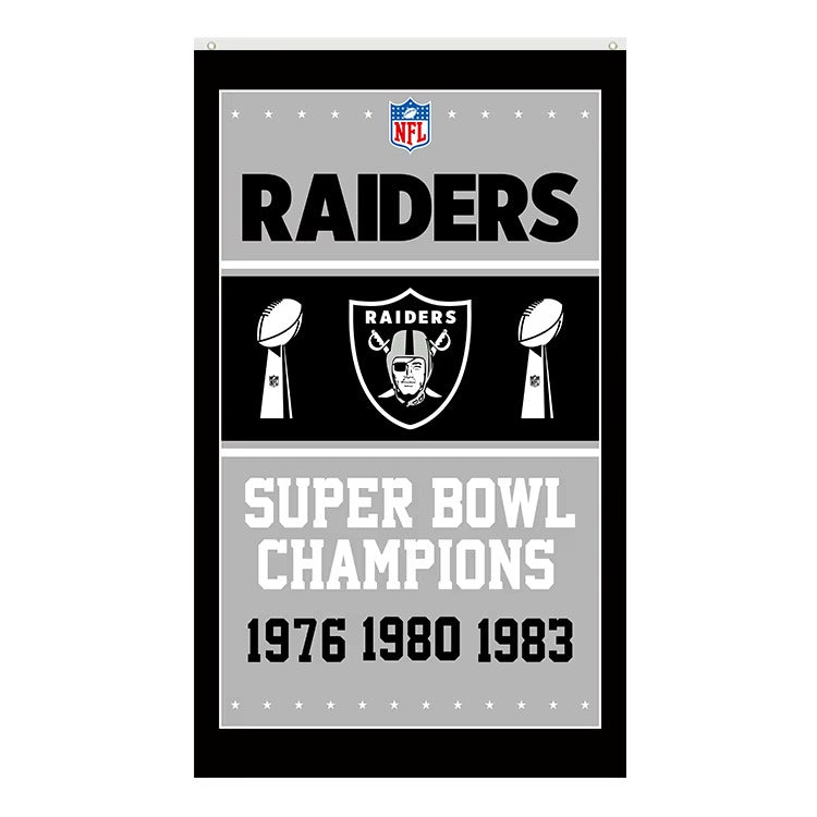 Las Vegas Raiders Super Bowl Champions Novelty Flag Banner NEW! 3 ft x 5 ft Home & Garden:Yard, Garden & Outdoor Living:Décor:Flags Cozy Home Treasures